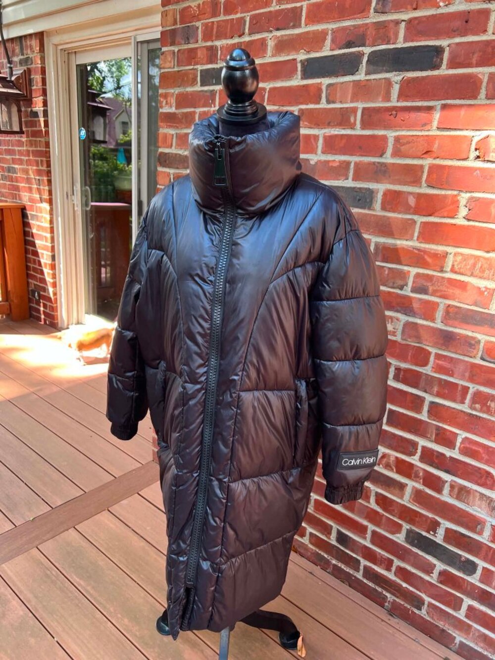 Gorgeous Calvin Klein Soft Black Puffer Coat Please See Measurments. Runs Large